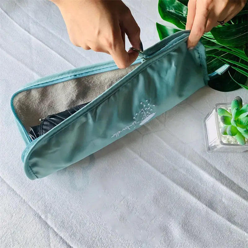Waterproof Wet Umbrella Bag Foldable Absorbent Pouch for Travel Car Home Camping Rainy Day Dry Storage Organizer