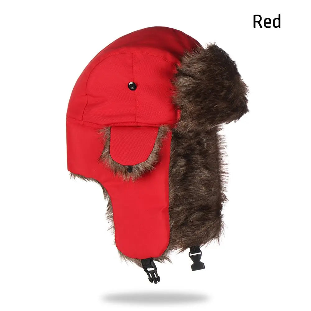 Men Women Trapper Bomber Hats Russian Ushanka Warm Winter Fur Earflap Ski Hat