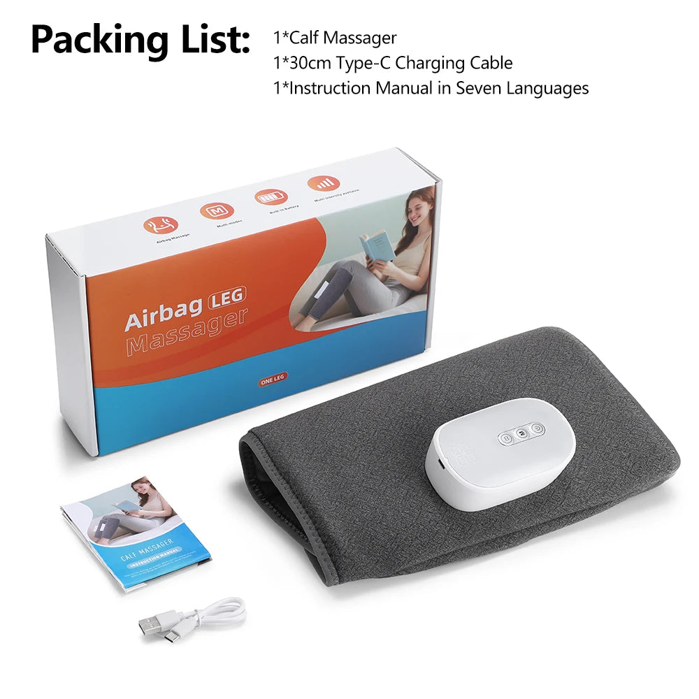 Calf Massager Wireless Leg Massager Electric 4 Modes Airbag Compresstion Calf Muscle Relax Blood Circulation Rechargeable
