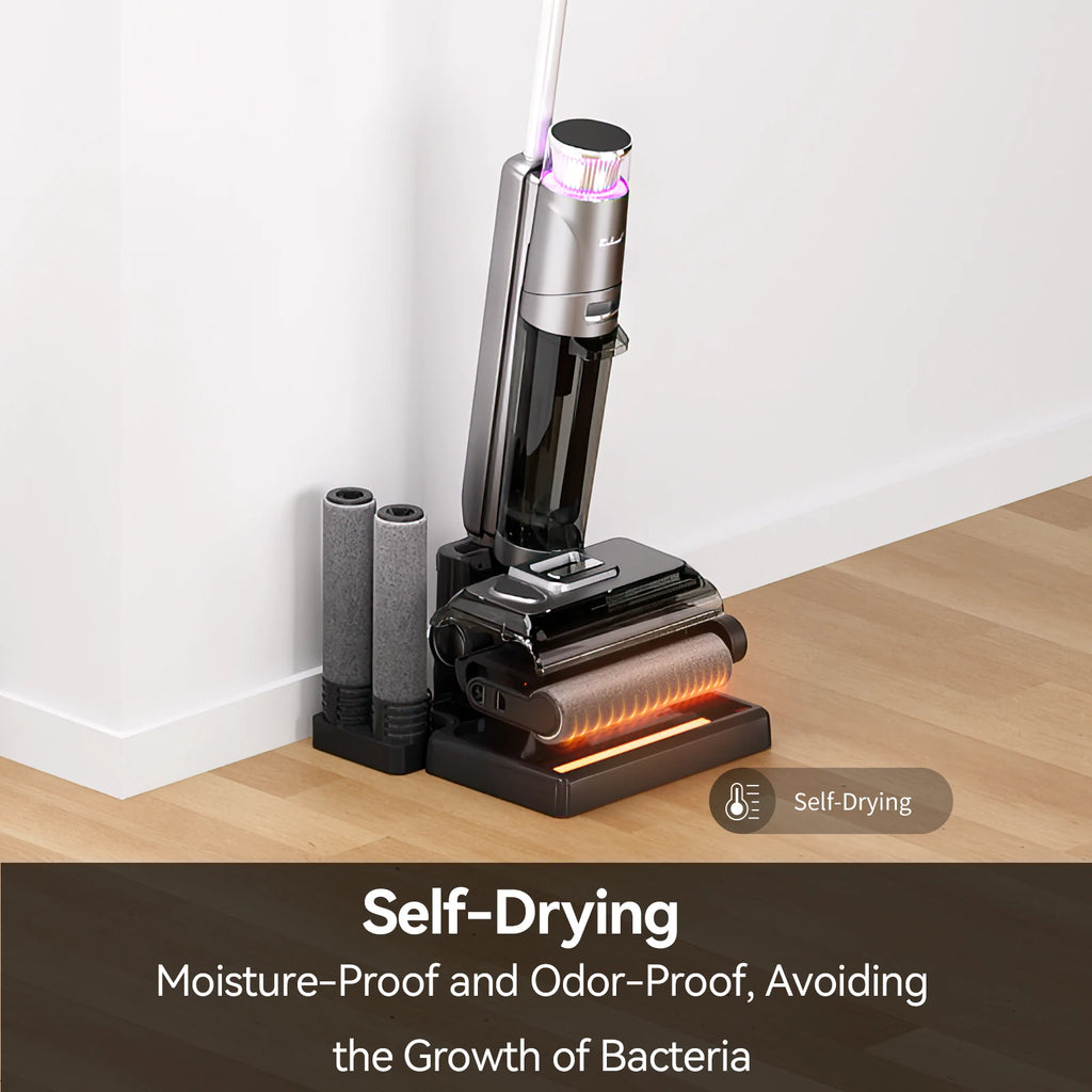 Redkey-W13 Wireless Wet and Dry Vacuum Cleaner, 17.5kPa 45mins Multi-Surface Smart Cordless Mop, Floor Washer, Self-Cleaning