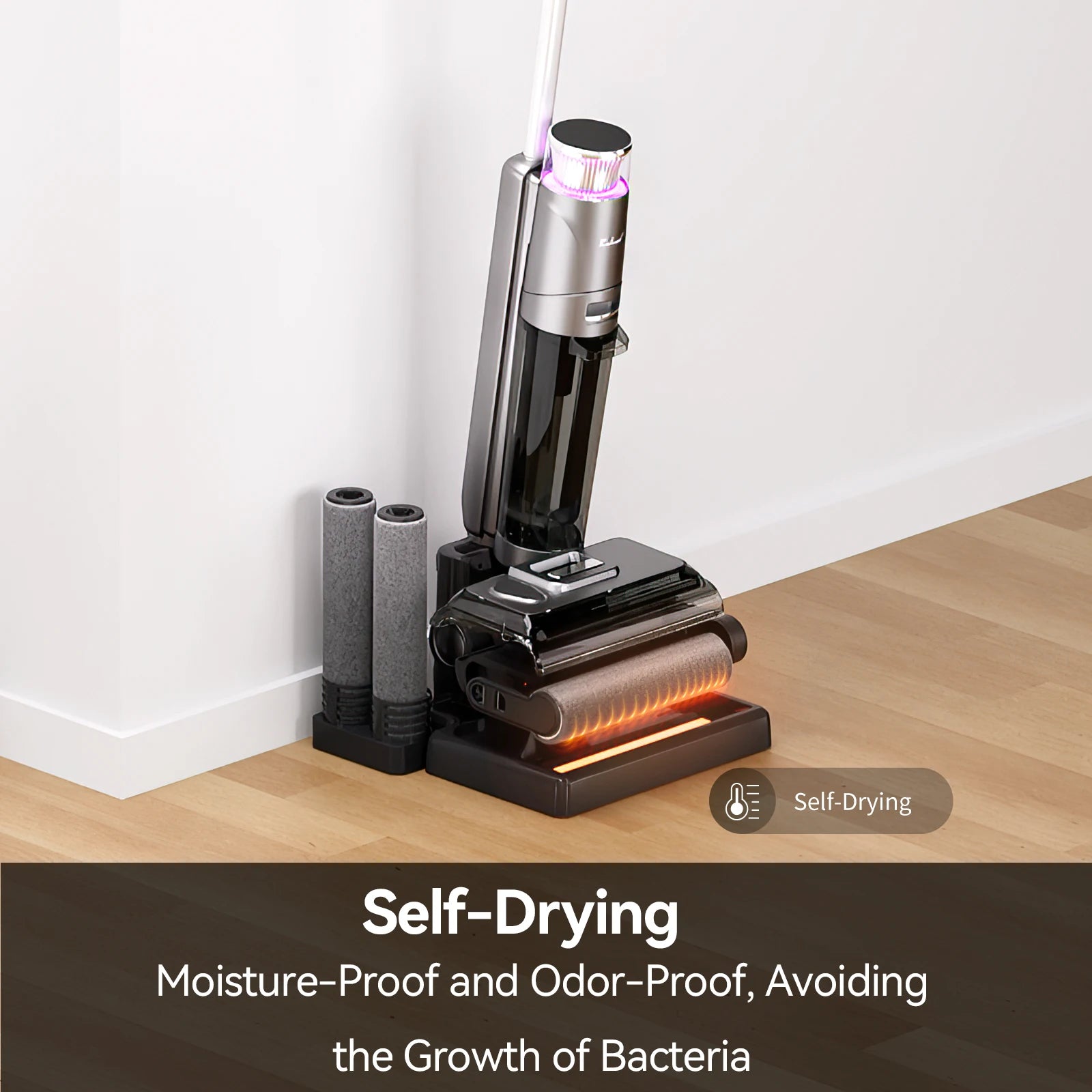 Redkey-W13 Wireless Wet and Dry Vacuum Cleaner, 17.5kPa 45mins Multi-Surface Smart Cordless Mop, Floor Washer, Self-Cleaning
