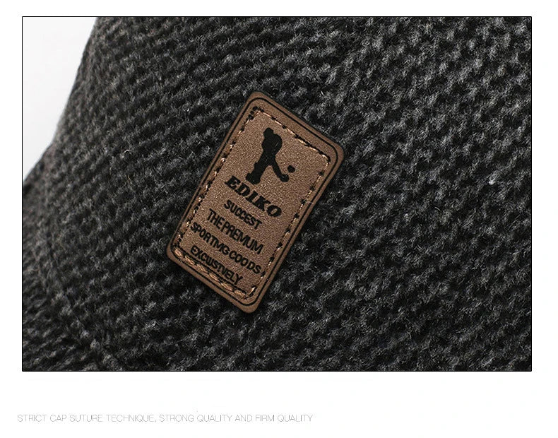 Winter Bomber Hat Men Women Russian Black Leather Ushanka Caps With Ear Flaps Fur Warm Leather Brand Baseball Cap Hats