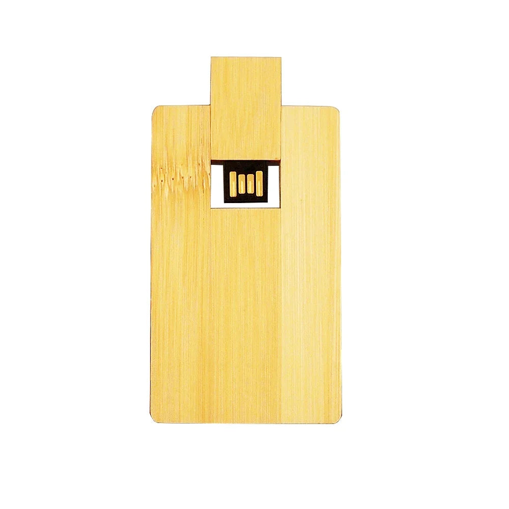 Bamboo & Walnut Wood Card Model Pendrive Usb Flash Drive Memory Stick Usb 2.0 4GB 8GB 16G 32GB 64GB Photography Gift