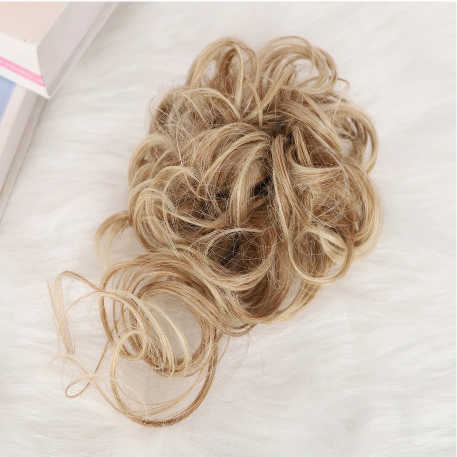 Women's Synthetic Messy Curly Hair Bun Chignon Extension - Elastic Scrunchie Updo Hairpiece for Quick Styling