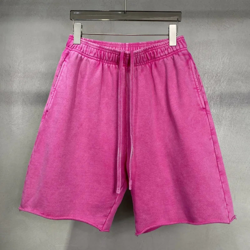 Vintage Washed Shorts For Men Casual Retro Women Baggy Pants Men's Clothing Summer Y2k Unisex Goth Streetwear Male Clothes