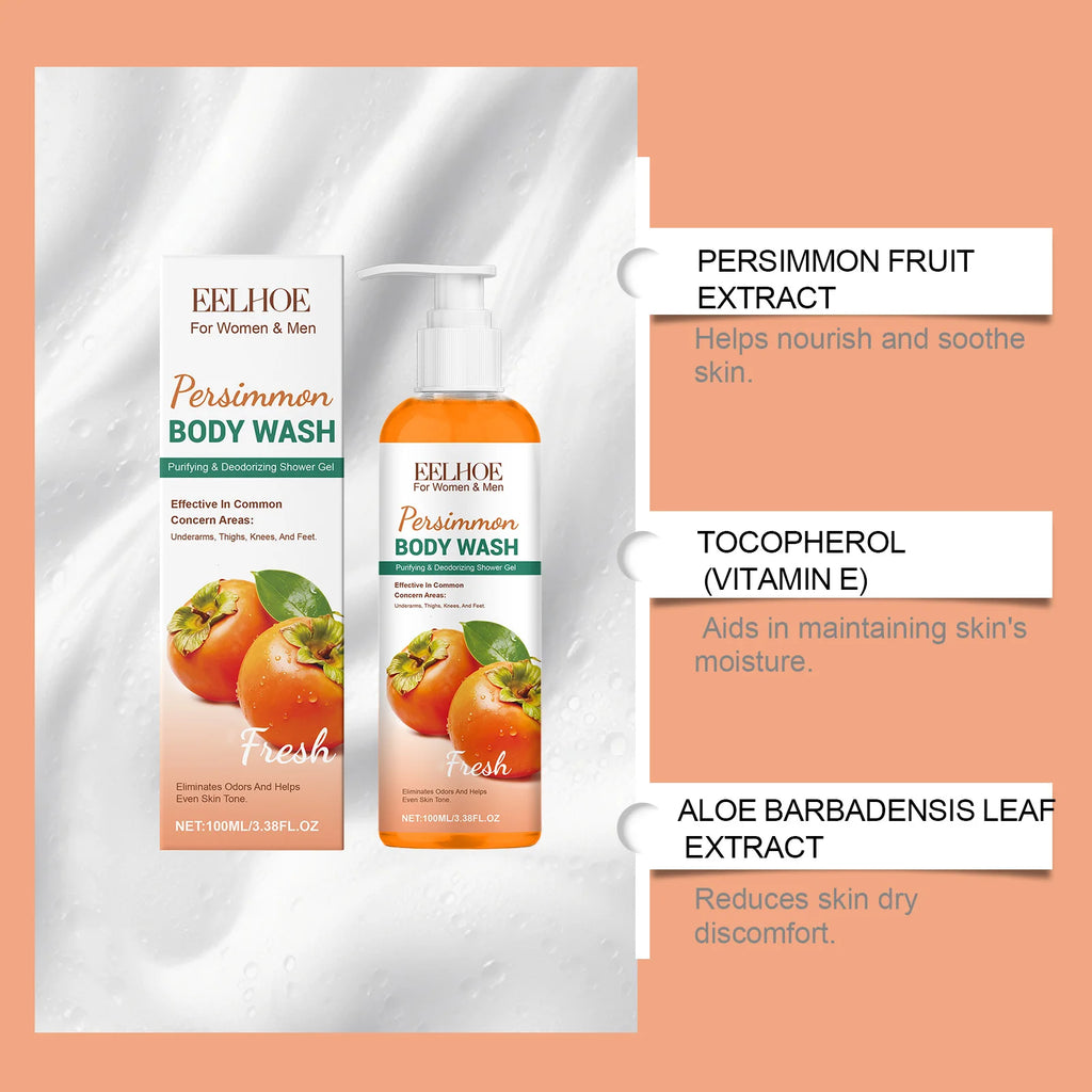 Persimmon Fresh Shower Gel cleanses body dirt and oil, leaving a refreshing feel and smooth texture.