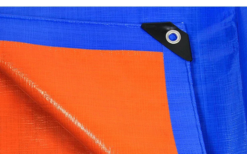 2X2m 2X3m Waterproof Blue Orange Plastic PE Tent Tarp UV Protective Tarp Awnings Awnings Summer Backyard Gardens Rain Cover
