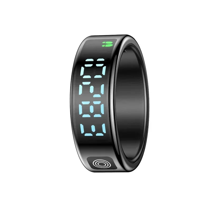 Smart Ring For Men Women Multifunctional Health Tracker Heart Rate Blood Oxygen Monitor Sport 5ATM Waterproof Ring Sleep Fitness