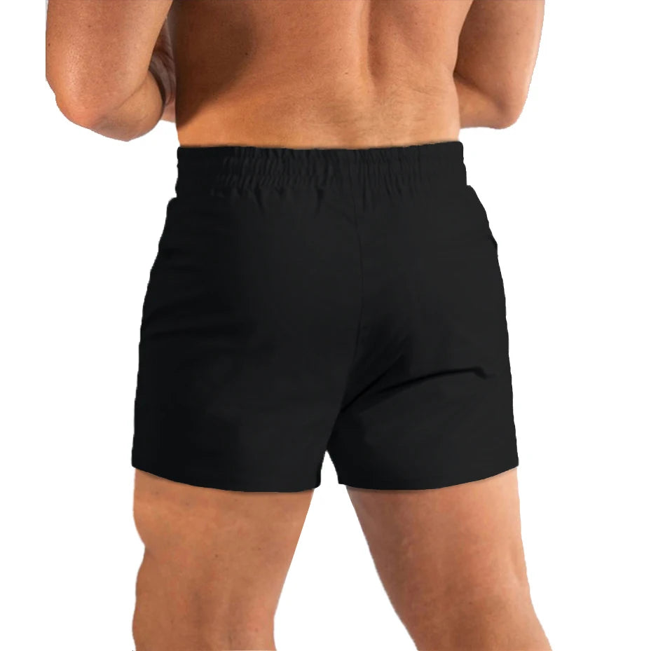 Slim Fit Shorts for Men Sports Gym Fitness Workout Jogger Light Weight Short Pants with Zipper Pockets