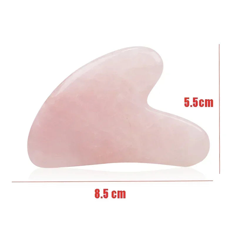 Natural Gua Sha Scraper Board Massage Rose Quartz Guasha Stone For Face Neck Skin Lifting Wrinkle Remover Beauty Care