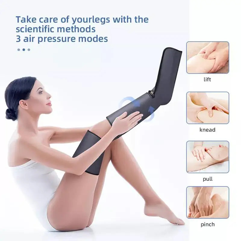 Leg And Foot Massager With Bag Circulation Sequential Air Compression Massage To Promote Blood Circulation Weight Loss Device