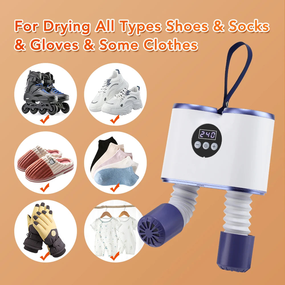 Portable Dryer Folding Drying Clothes Rack Heat By Shoe Drying Machine for Home Fast Drying Foot Dryer Machine EU/US Plug
