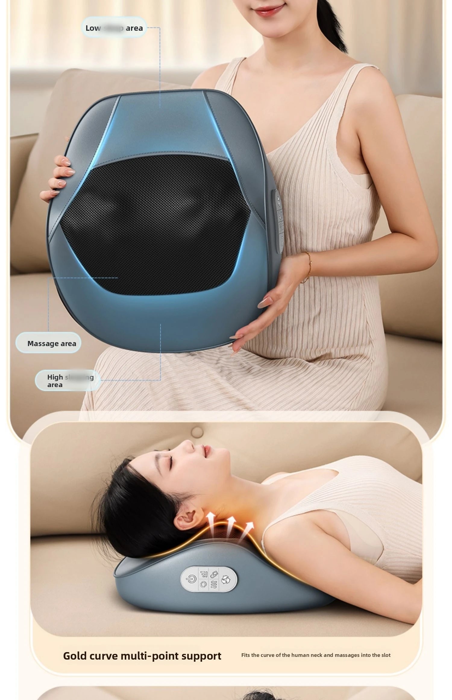 Back Massager for Deep Shiatsu Lower Back Neck Massager with Heat 3D Kneading Massage Pillow Shoulder Legs Gifts for Mom Dad Wom