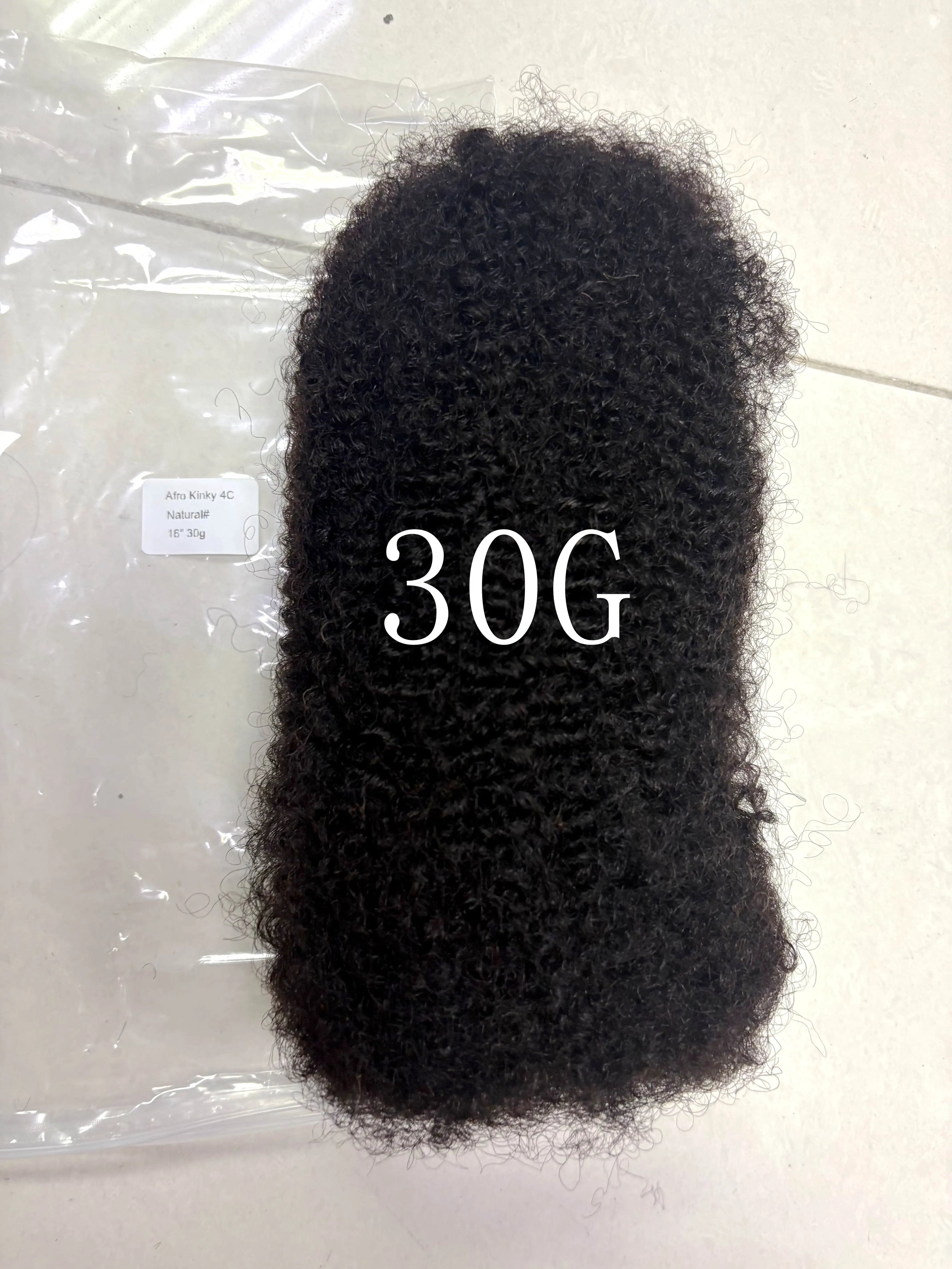 10-16Inch Natural 4C Afro Kinky Curly Bulk Human Hair Extensions No Weft Brazilian Remy Bulk for Locs Braiding Hair