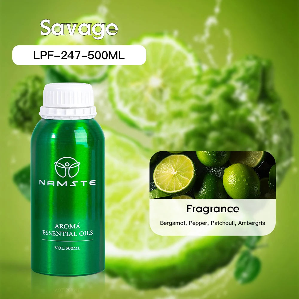 500ML PURE Plant Essential Oil Luxury Hotel Inspired Aromatherapy Scent Diffuser Oil Perfumes For Aroma Diffuser & Humidifier