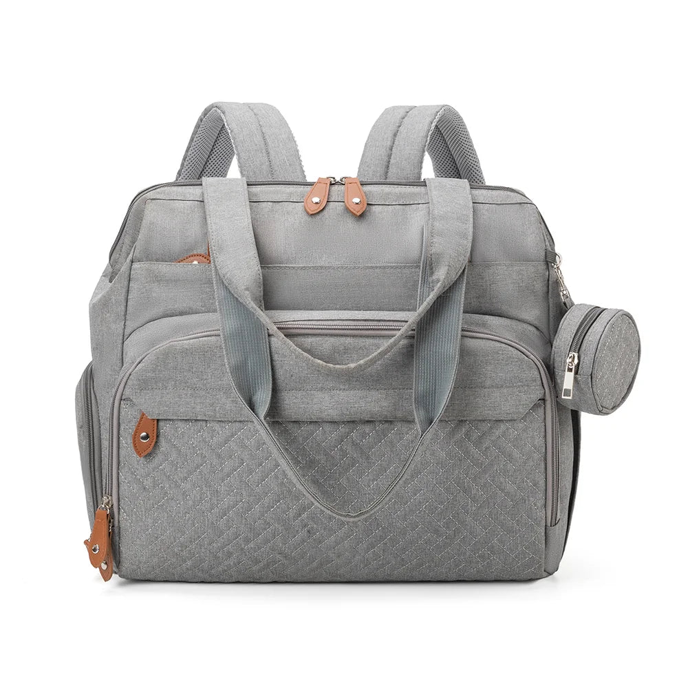 PANGDUBE Large Size Mom Dad Backpack Baby Diaper Bags with Pacifier Bag Nappy Bag for Baby Things Maternity Backpack for Mommy