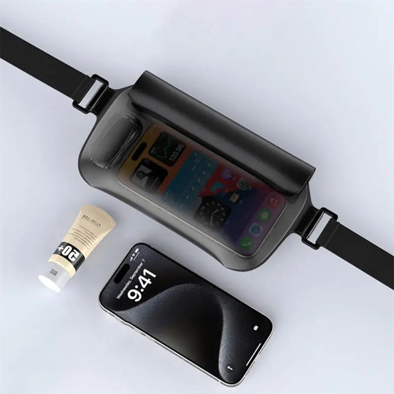 Waterproof Mobile Phone Pocket Bag Valuables Belt Bag Beach Swimming Snorkeling With Adjustable Touch Screen Drifting Snorkeling