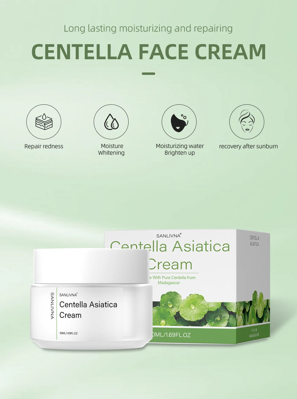 Centella Asiatica Toner Cleanser Moisturizing Repair Essence Moisturizing Facial Treatment Facial Moisturizer Brightening Skin