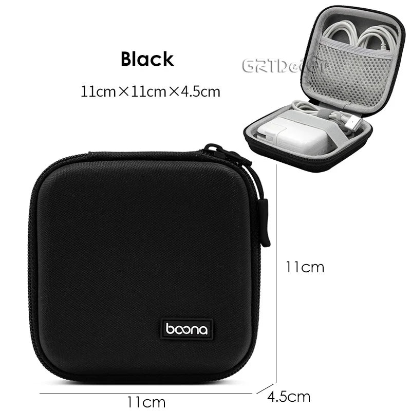 Shockproof Electronics Organizer Case for Power Adapter Cable Storage Bag Bluetooth Earphone Case Travel Small Tech Gadget Pouch