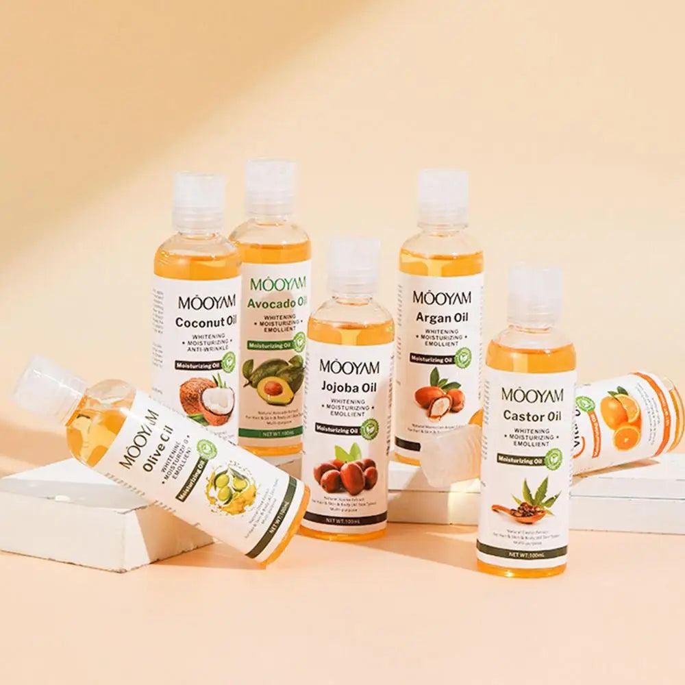Face Body Coconut Argan Jojoba Castor Avocado Massage Oil Shrink Pore Firming Skin Face Oil Deep Relaxate Skincare Body Oil