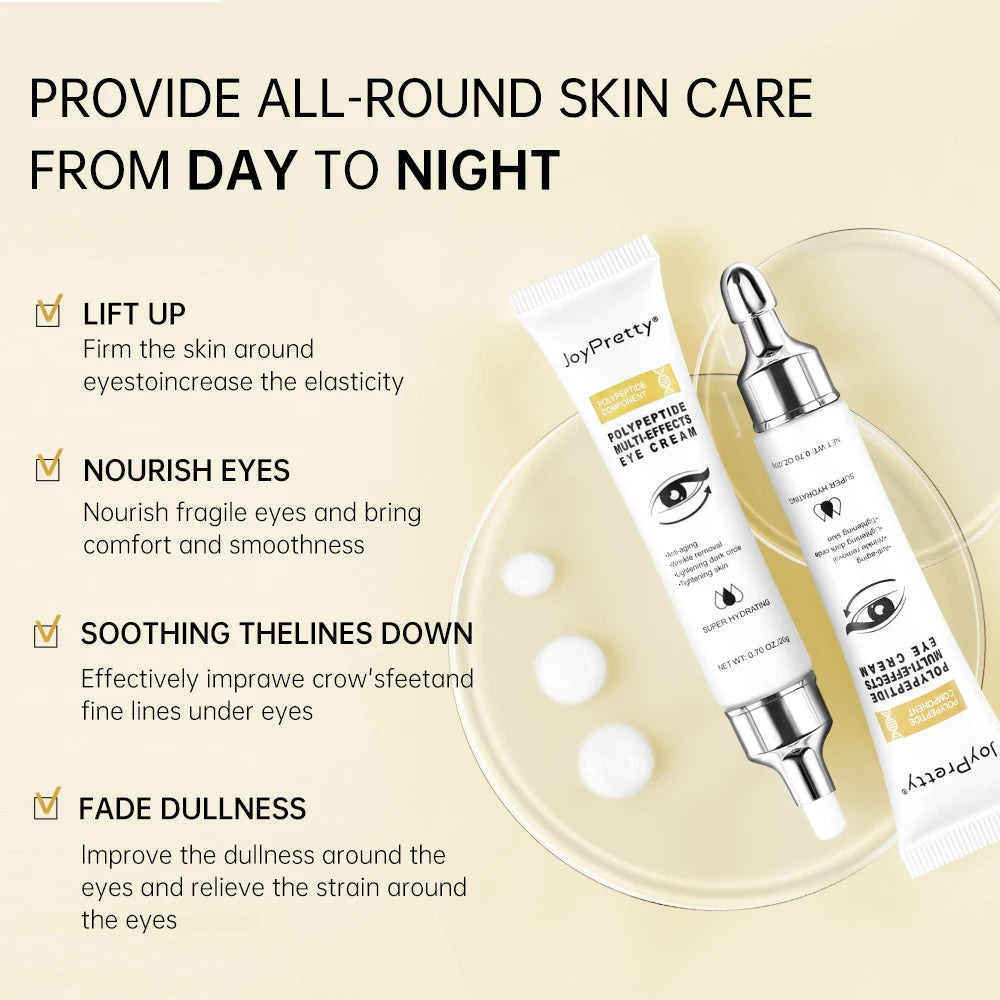 JoyPretty Anti Wrinkle Eye Cream Eye Bags Removal Polypeptide Anti Aging Tightening Dark Circles Puffiness Eye Skin Care Creams