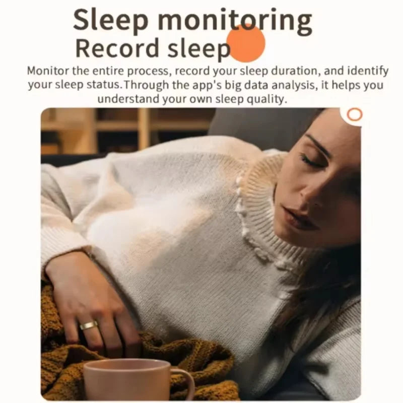 For Xiaomi Smart Ring Multifunctional Heart Rate Blood Oxygen Saturation Sleep Calories Waterproof Multi-sport Mode Tracker