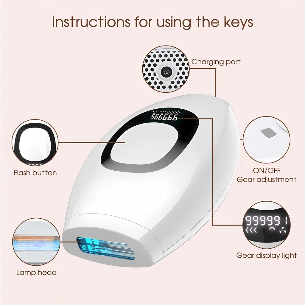 Electric Laser Depilator IPL Pulses Hair Removal Handset Home Professional Painless Depilator Painless Razor Tool EU Plug