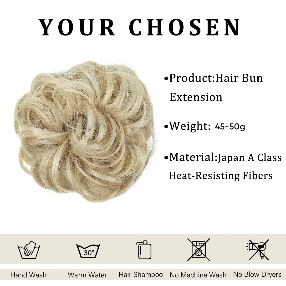 Synthetic Messy Updo Chignon Premium Big Curly Elastic Hair Scrunchies Hairpieces Donut Updo Blonde Brown Hair Pieces For Women