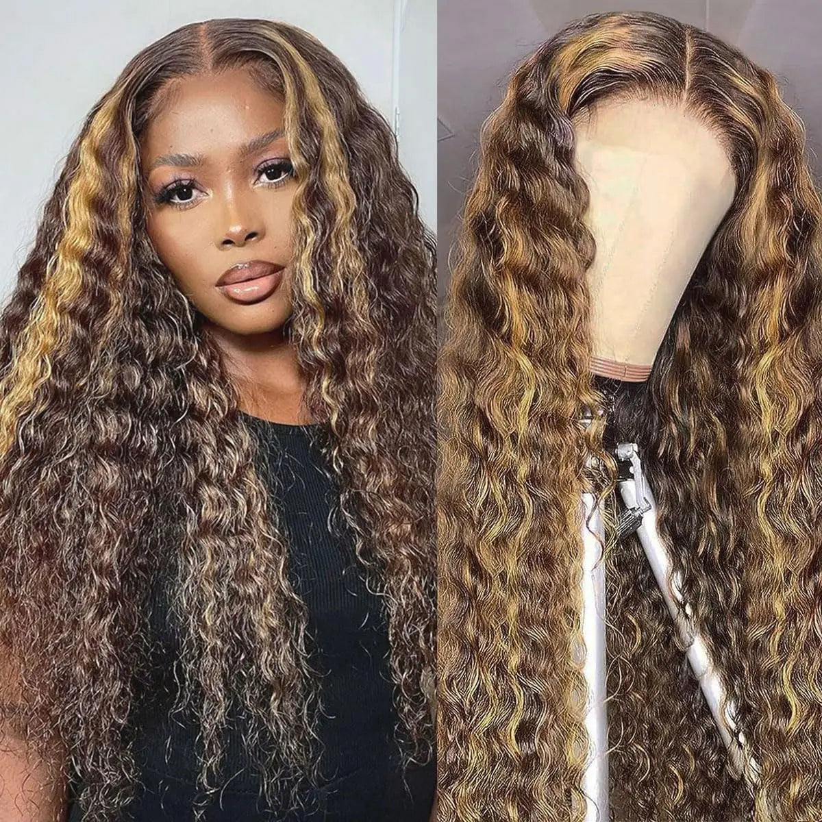 Blonde 13x6 Hd Lace Frontal Wig Highlight Deep Wave Frontal Wig Brazilian Colored Water Wave Lace Front Wig 4x4 5x5 For Women