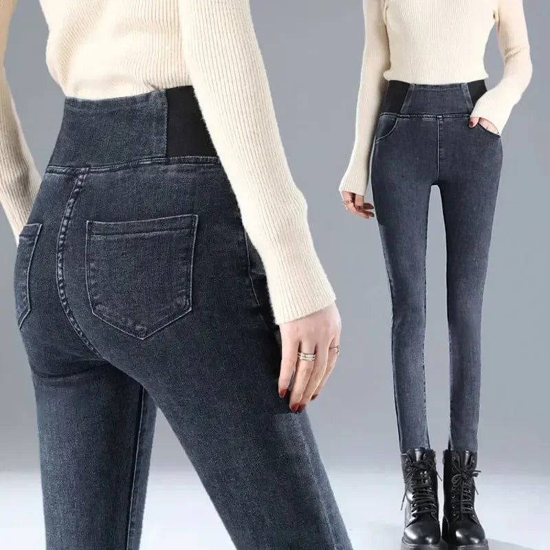 Jeans Oversize 26-38 Slim Denim Pants Women's High Waist Skinny Jean Vintage Wash Pencil Stretch Vaqueros Leggings Pantalones