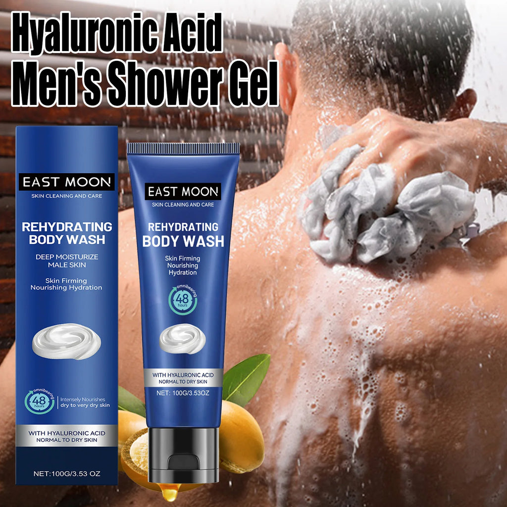 Hyaluronic Acid Shower Gel for Men Deep Cleansing and Moisturizing Oil Balancing Nourishment Gentle Care for Skin Daily Use