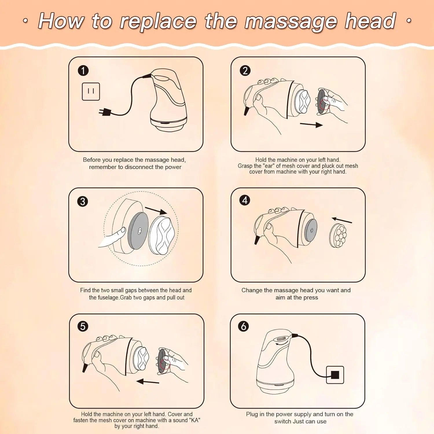 Electric massager with 8 massage heads for tummy, legs and hips to help shape the body, relax the body, and relieve stress.