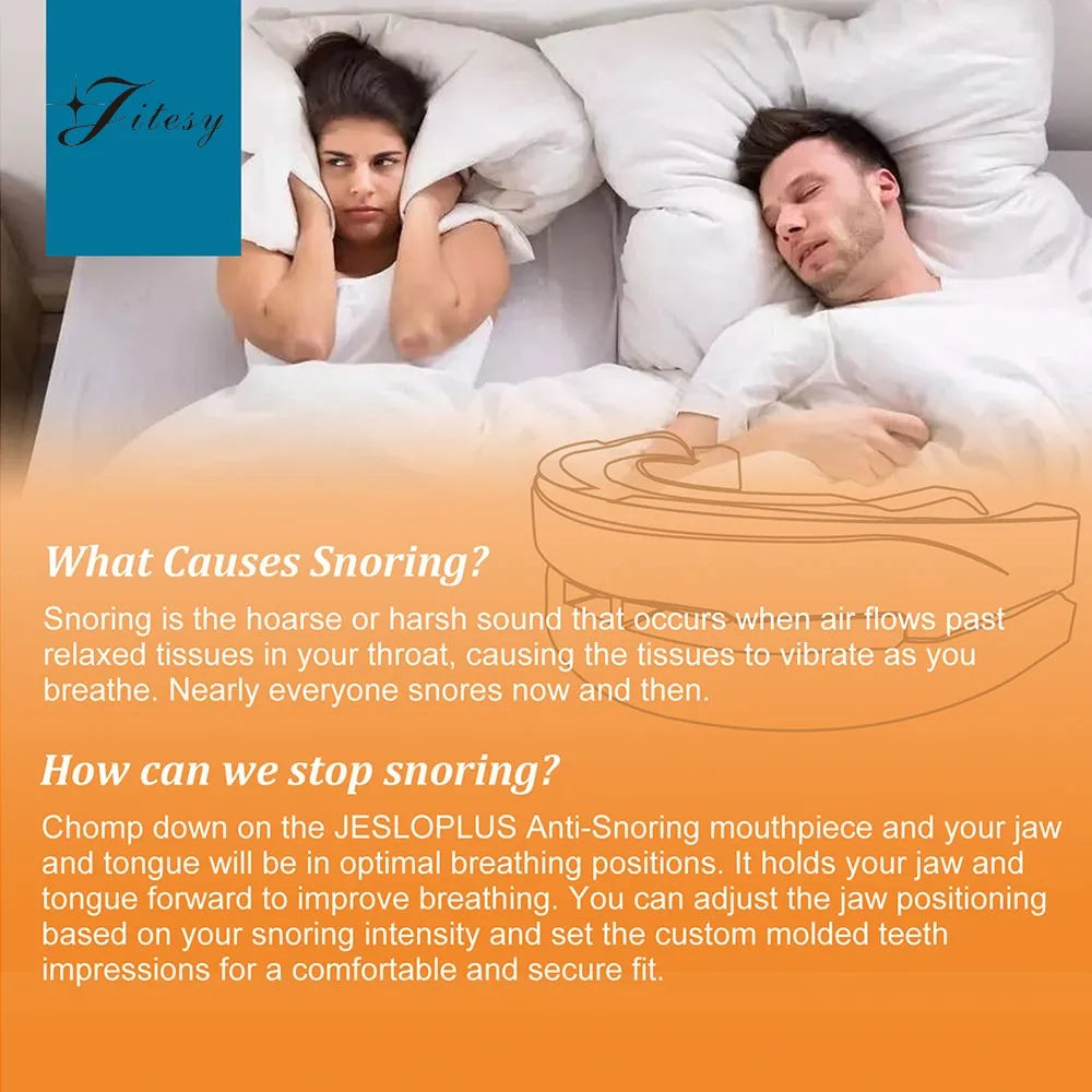 Mouth Guard Anti Snoring Soft Mouthpiece Comfortable Snoring Solution Adjustable Night Sleep Aid Bruxism Mouthpiece