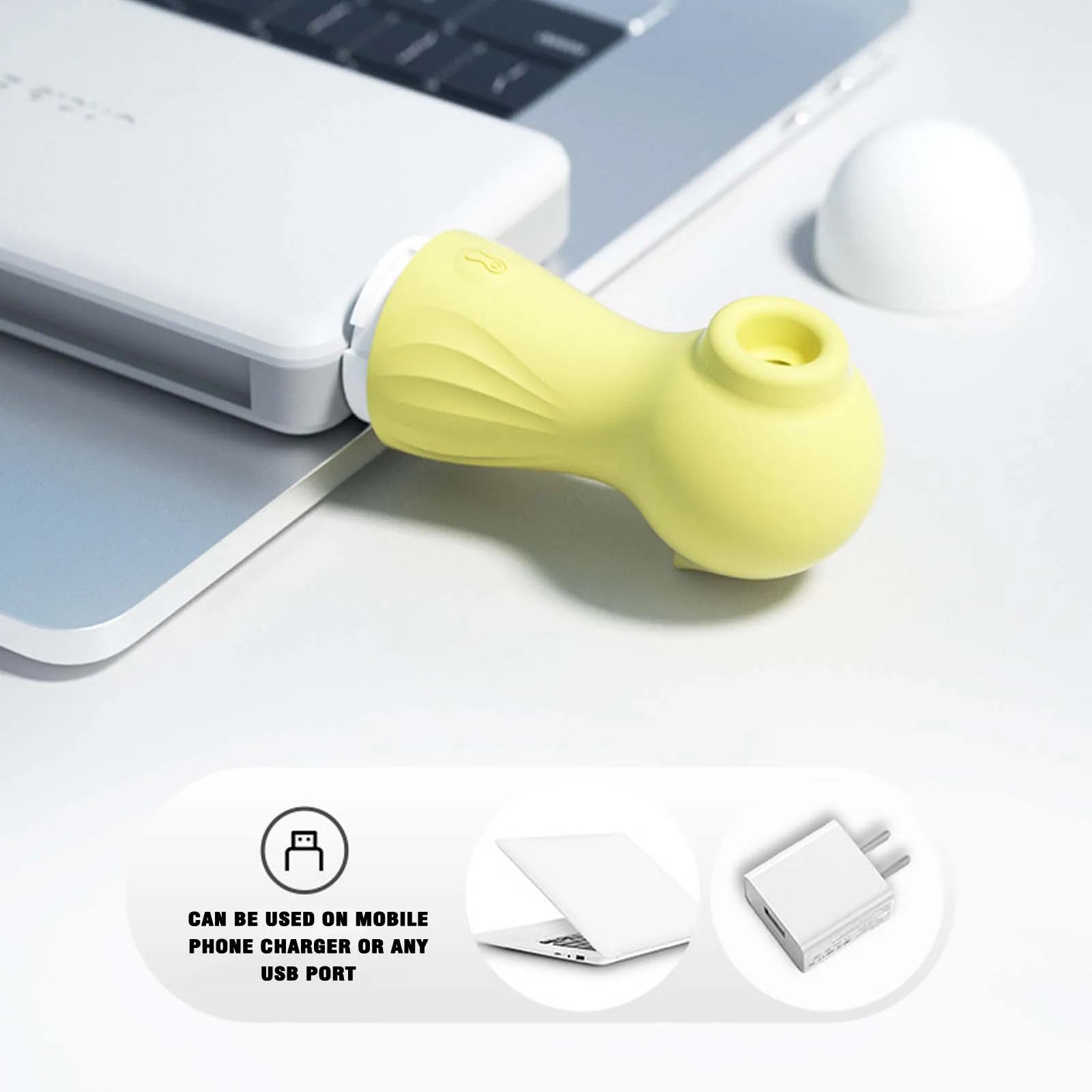Convenient sucking device Vibrator USB Rechargeable 10 Frequency Modes Waterproof Design Discreet Low Noise Adult Toy for Women