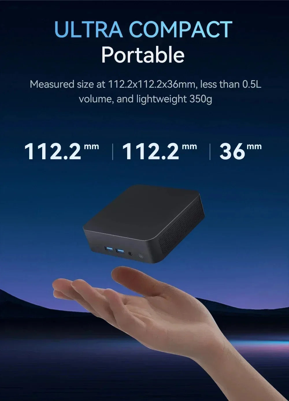 NEW Intel Core i9-8950HK Portable Mini PC Computer Windows 11 16GB 1/2TB SSD Gaming Computer WiFi 6 USB office Mini Desktop