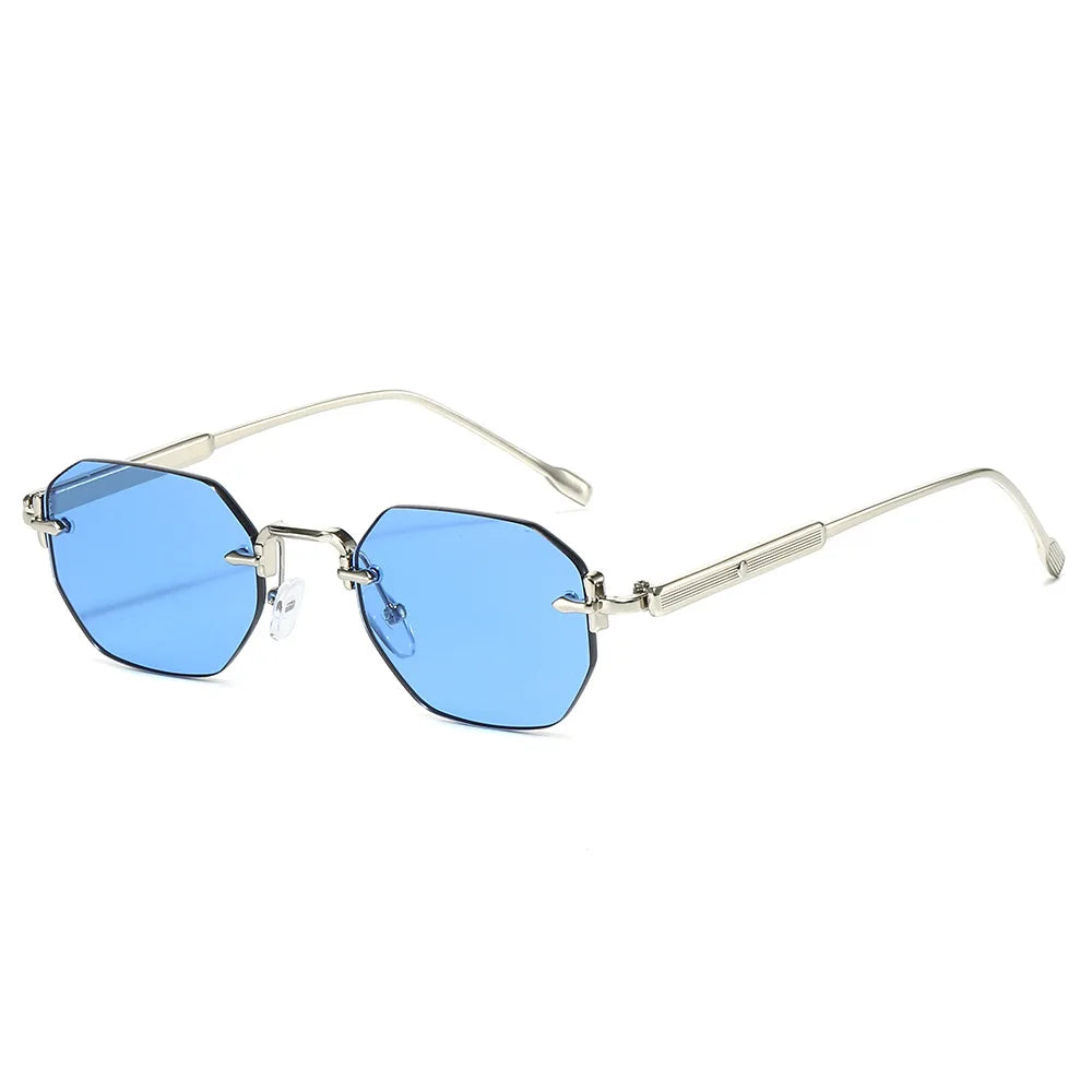 DDDLONG Retro Fashion Rimless Punk Y2k Sunglasses Women Men Sun Glasses Vintage UV400 Outdoor Shades D686