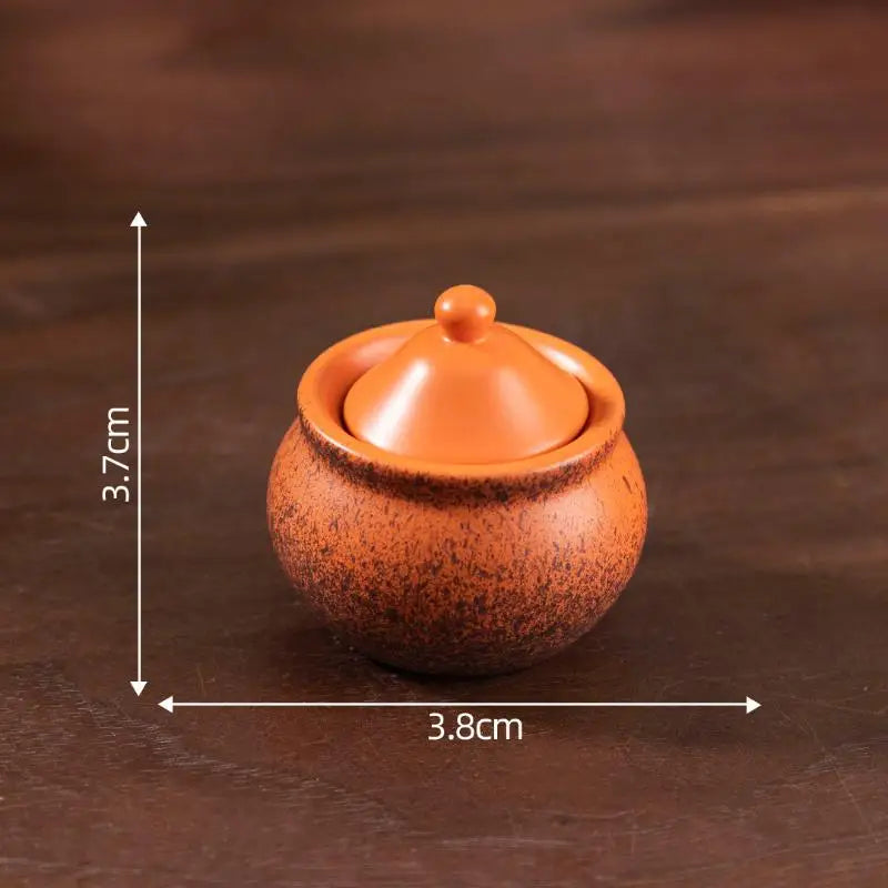 DIY Miniature Dollhouse Kitchen Decoration Accessories; Mini Clay Pot, Plate and Food Model