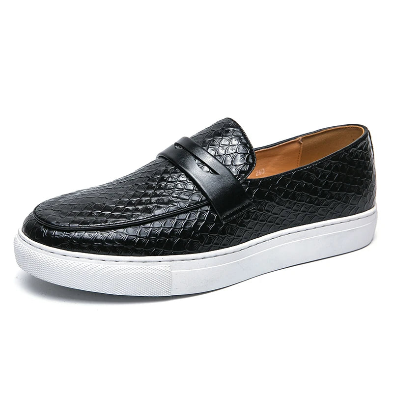 Italy Men Casual Shoes Summer Leather Loafers Office Shoes For Men Driving Moccasins Comfortable Slip on Party Fashion Shoes Men