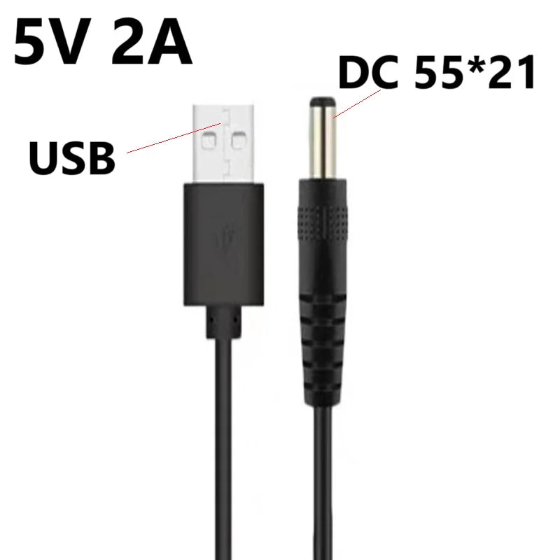 1m 5V 2A USB to DC Power Cable Cord 3.5x1.35mm 5.5x2.1mm 4.0x1.7mm 48x1.7mm Plug DC Port Charging Cable Power Supply Cord