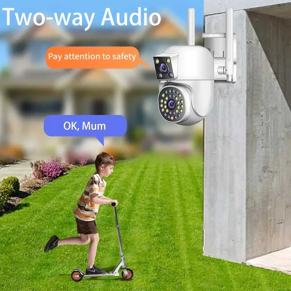 IPC360 HOME 4K 8MP Dual Lens WIFI Camera 2K 4MP Dual Screen PTZ Camera Outdoor Waterproof Auto Tracking Security Wireless Camera