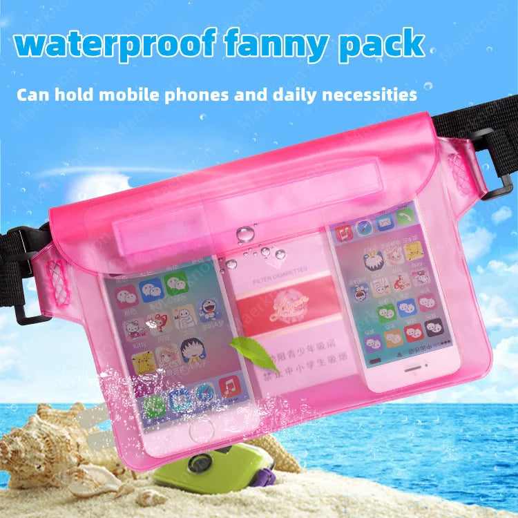 Sealing Waterproof Swimming Waist Bag PVC For iPhone iPad Sports Pouch Fanny Case Storage Bag Underwater Mobile Phones Dry Bags