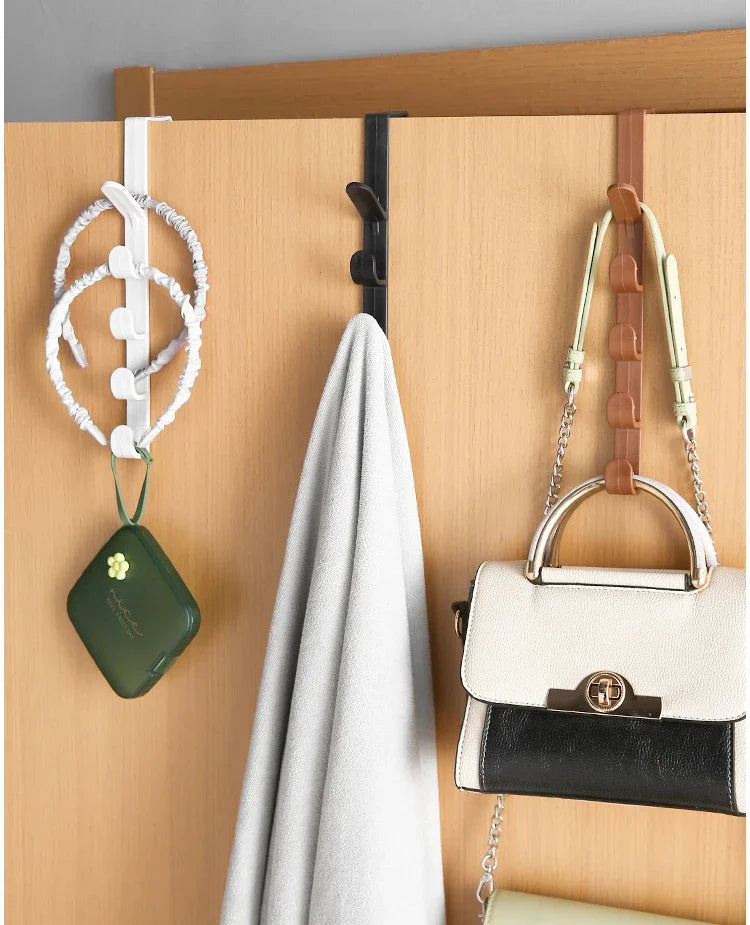 Door Hanger Wall Organizer Hook Bedroom Clothing Hook Holder Coat Hat Bag Rack Bathroom Kitchen Home Storage Organization