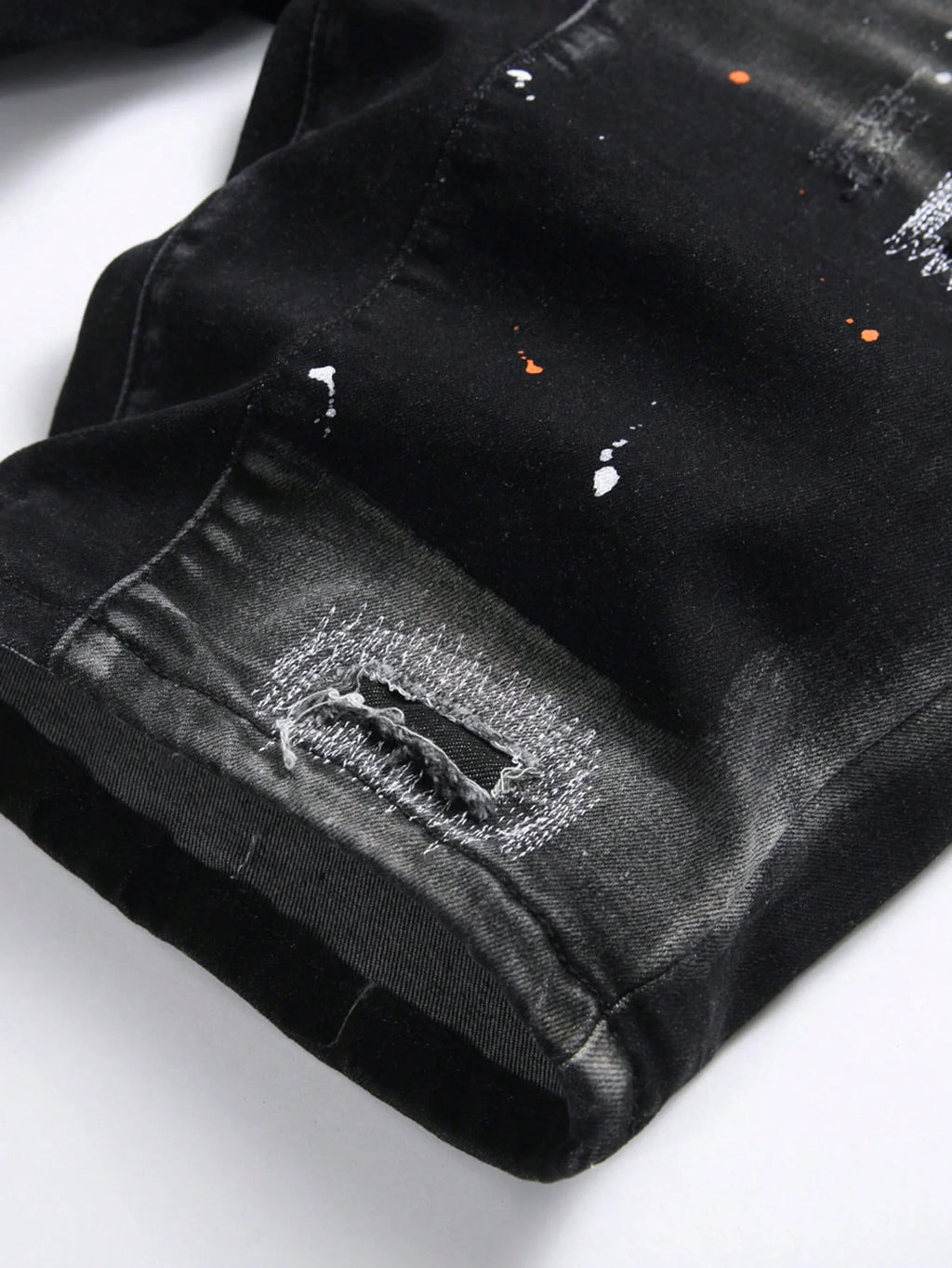 Summer Ripped Shorts Jeans Men Denim Shorts Pants Straight Stretch Casual Cool Thin Knee Length Fashion Brand Daily Trousers