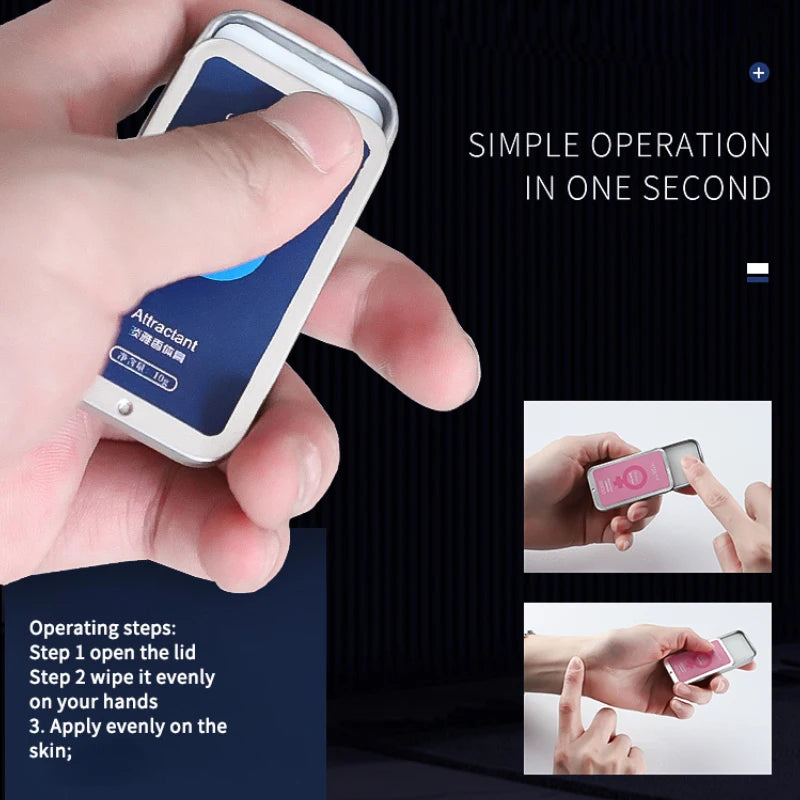 Men's portable solid body lotion, long-lasting fragrance, cologne scent,Light and Fresh Scent,Portable boxed version