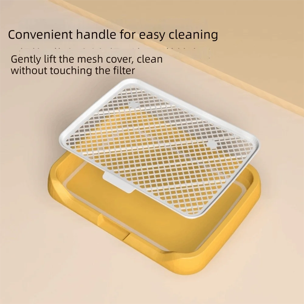 Pet Urine Basin Splash-Proof Dog Training Toilet Removable Net Mesh Dog Potty Toilet Open Top Plastic Pet Potty Pads Indoor Use