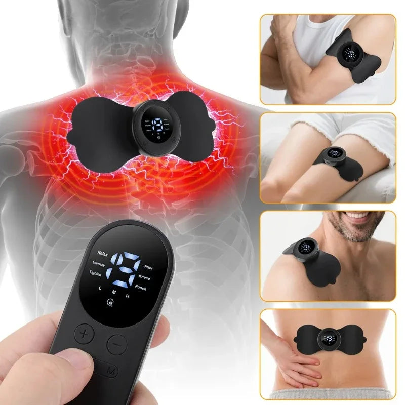 Multi functional full body universal heating massager EMS pulse digital display screen massager 6-speed 19 gear massage patch