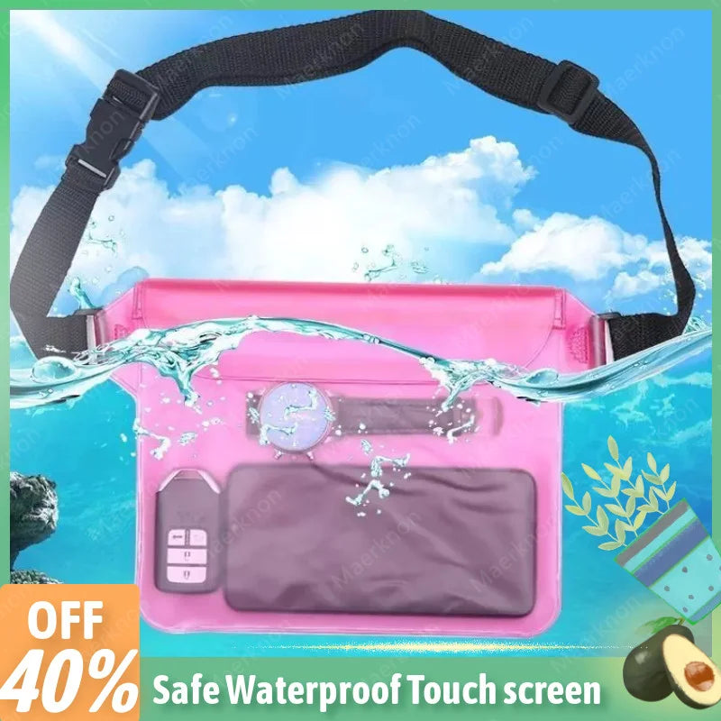 Sealing Waterproof Swimming Waist Bag PVC For iPhone iPad Sports Pouch Fanny Case Storage Bag Underwater Mobile Phones Dry Bags