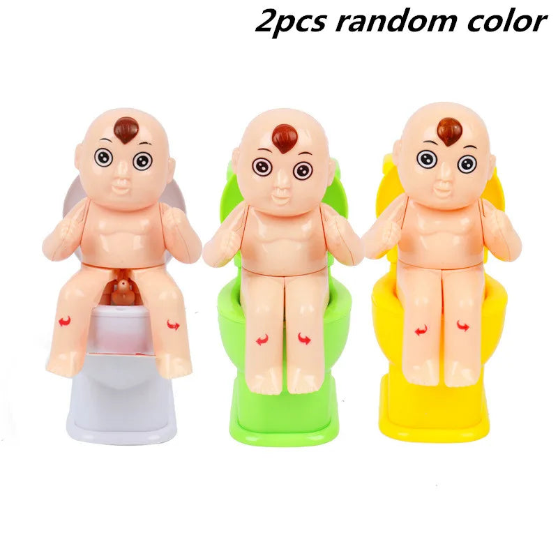 Adult Stress Reliever New Trick Water Spraying Toilet Toy Funny Water Jetting Toilet Doll for Children Play Game Prank Joke Gift