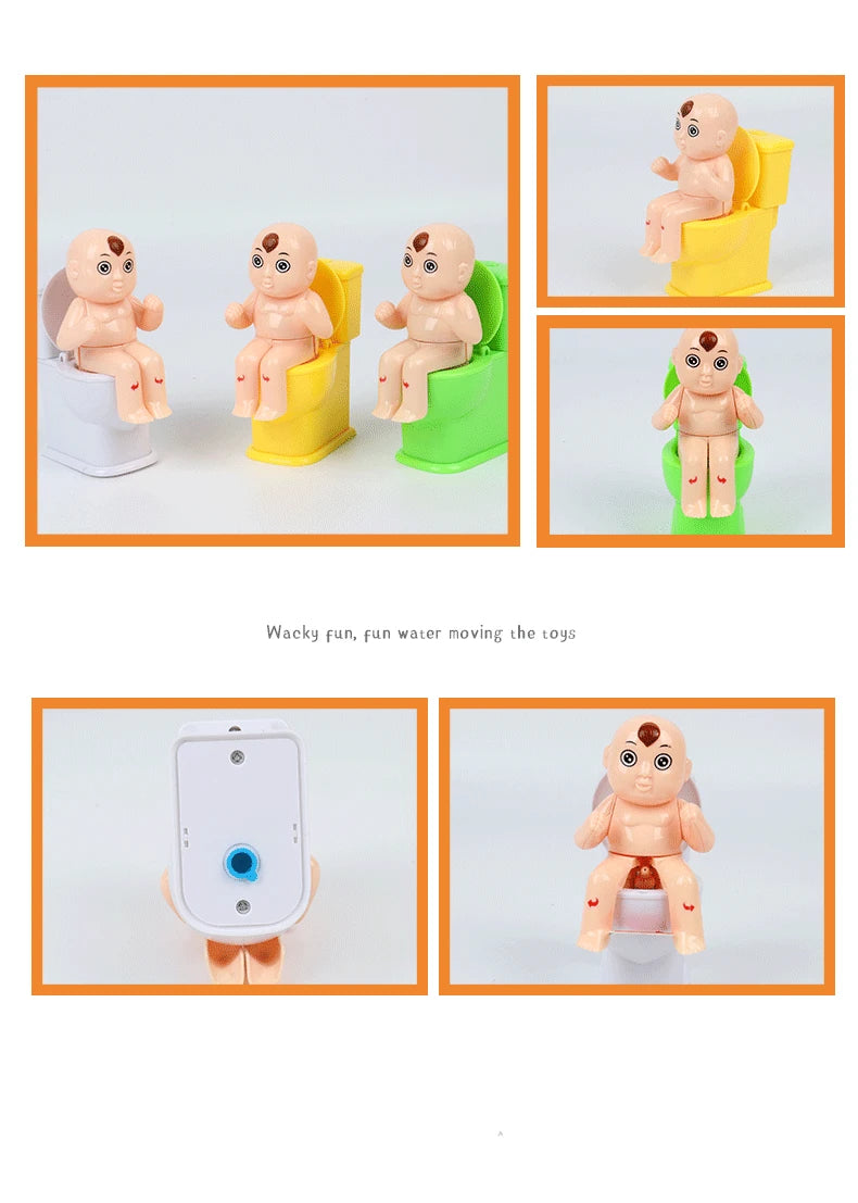Adult Stress Reliever New Trick Water Spraying Toilet Toy Funny Water Jetting Toilet Doll for Children Play Game Prank Joke Gift