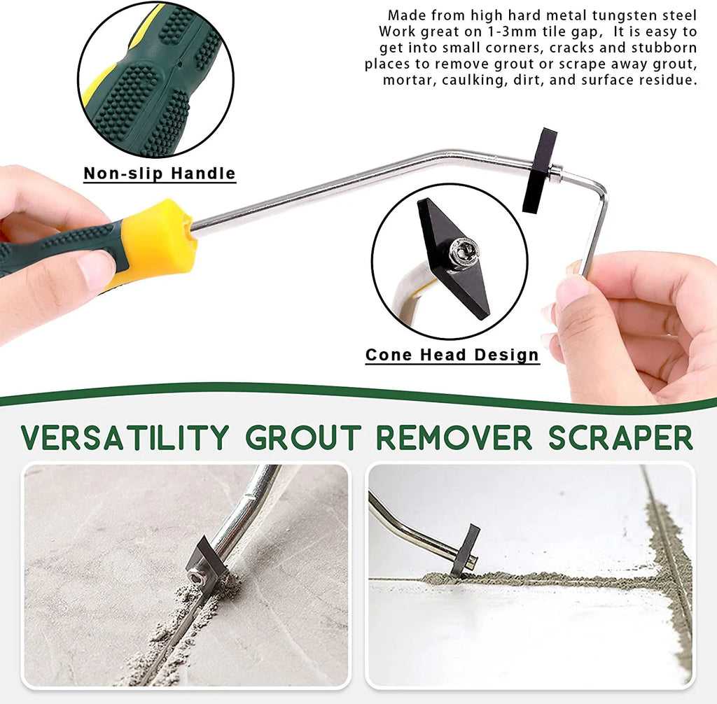 Grout Removal Tools 22 Pcs  Set Saw Blade Grout Hand Saw Tile Joint Cleaning Brush Caulking Edge for Floor Kitchen Hand Tool Set